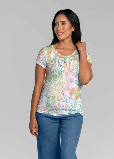 Flower Market (26028) ~ Short Sleeve Scoop Shirt