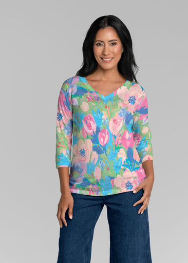 Amelie (26030) ~ Signature 3/4 Sleeve V-Neck Top