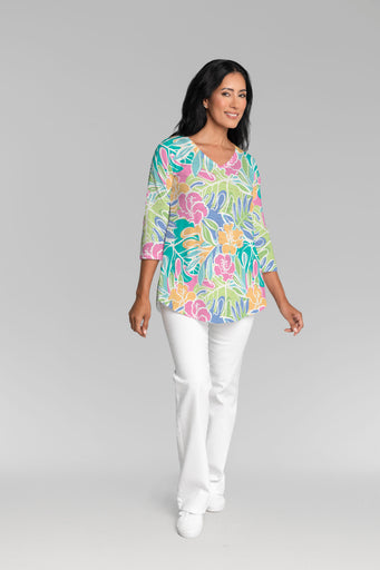 Surfin Safari (26034) ~ V-neck Flowy Tunic