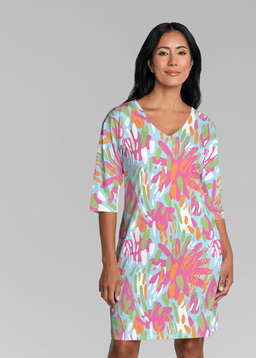 Rain or Shine (26036) ~ Lucy 3/4 Sleeve V-Neck Dress