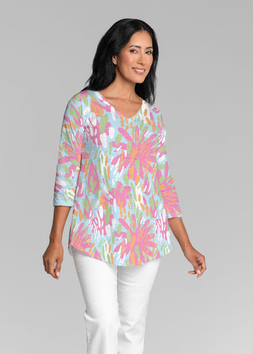 Rain or Shine (26036) ~ V-neck Flowy Tunic