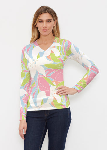Aloha (26038) ~ Butterknit Long Sleeve V-Neck Top