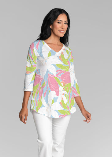 Aloha (26038) ~ V-neck Flowy Tunic