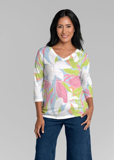 Aloha (26038) ~ Signature 3/4 Sleeve V-Neck Top