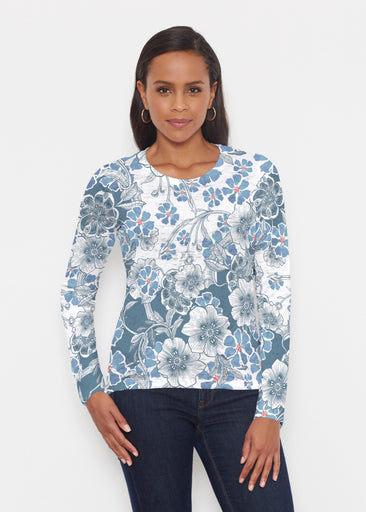 Kalani Blue (26041) ~ Signature Long Sleeve Crew Shirt