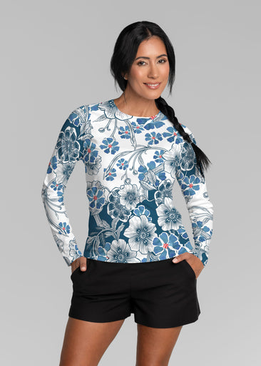 Kalani Blue (26041) ~ Long Sleeve Rash Guard