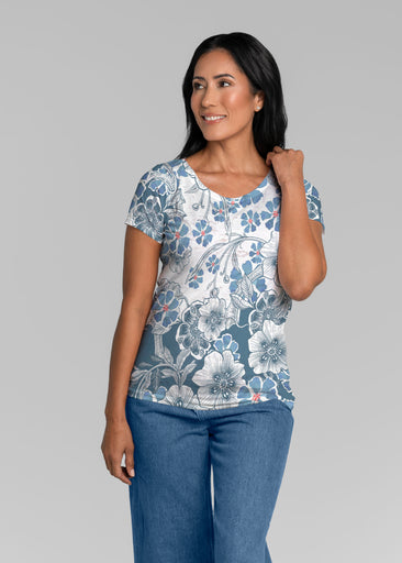 Kalani Blue (26041) ~ Short Sleeve Scoop Shirt