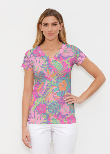 Palm Beach (26042) ~ Signature Cap Sleeve V-Neck Shirt