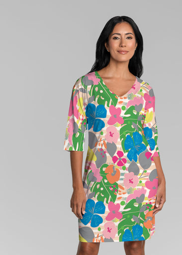 Do Re Mi (26044) ~ Lucy 3/4 Sleeve V-Neck Dress