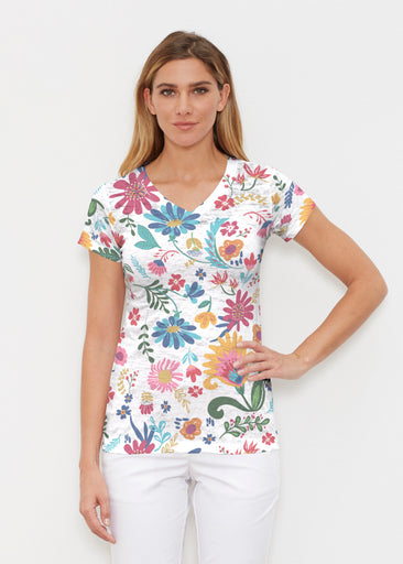 Boho Girl Berry (26045) ~ Signature Cap Sleeve V-Neck Shirt