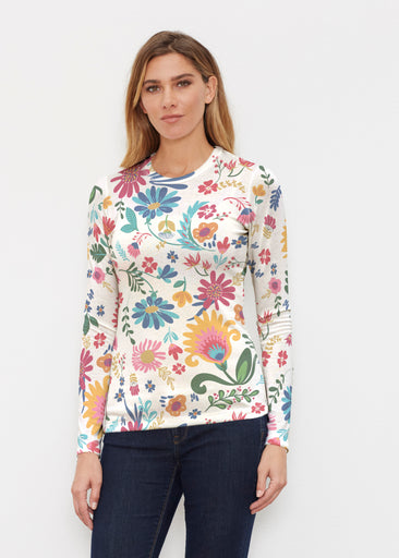 Boho Girl Berry (26045) ~ Butterknit Long Sleeve Crew Top