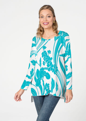 Iris and Vine Blue (26049) ~ Slouchy Butterknit Top