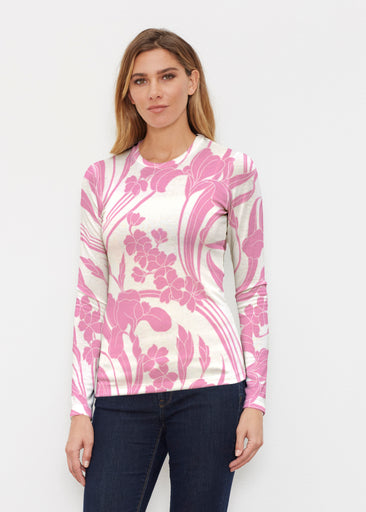 Iris and Vine Pink (26050) ~ Butterknit Long Sleeve Crew Top