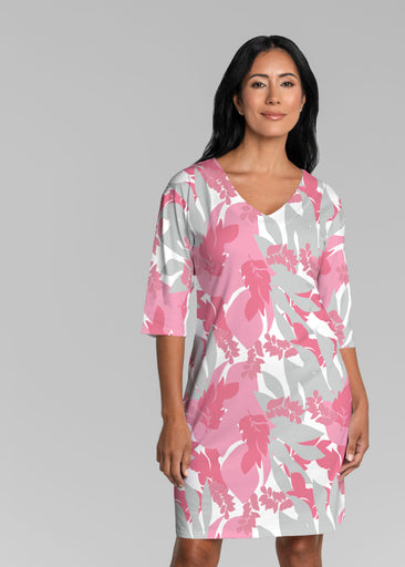 Celine (26051) ~ Lucy 3/4 Sleeve V-Neck Dress