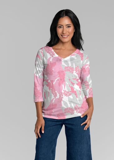 Celine (26051) ~ Signature 3/4 Sleeve V-Neck Top