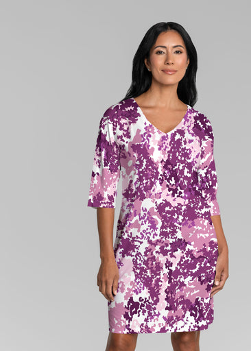 Violet Crush (26052) ~ Lucy 3/4 Sleeve V-Neck Dress