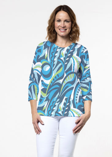 Emilio Lime (26054) ~ Signature 3/4 Sleeve Crew Neck Top