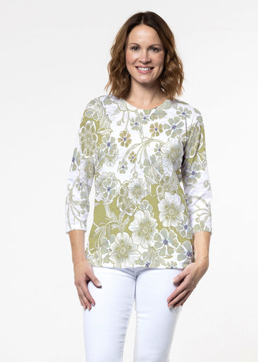 Kalani Green (26056) ~ Signature 3/4 Sleeve Crew Neck Top