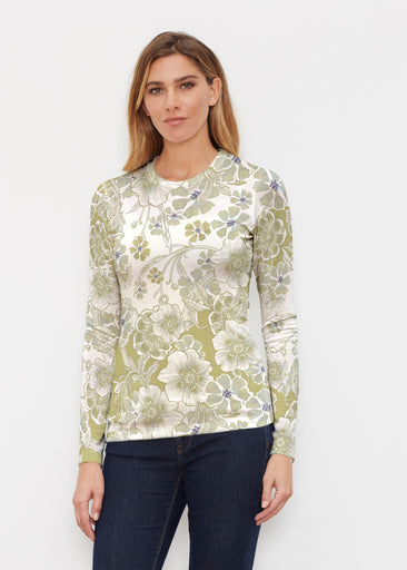 Kalani Green (26056) ~ Butterknit Long Sleeve Crew Top