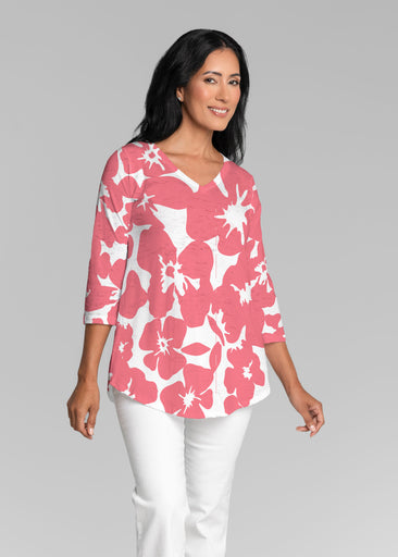 Rio Reddish (26058) ~ V-neck Flowy Tunic