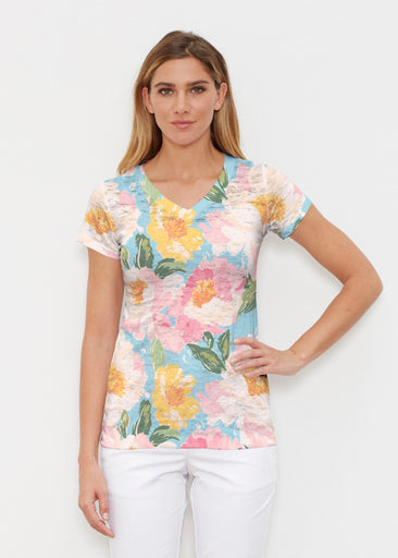 Rose Riot (26060) ~ Signature Cap Sleeve V-Neck Shirt