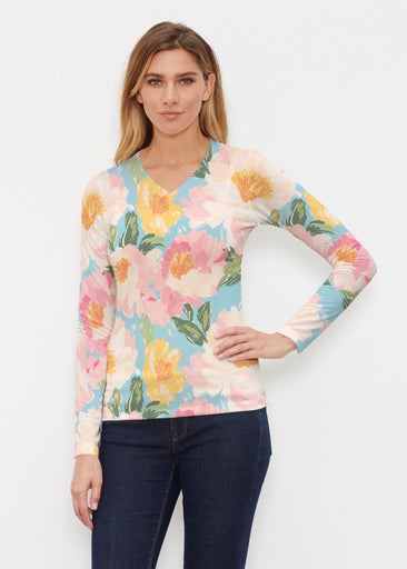 Rose Riot (26060) ~ Butterknit Long Sleeve V-Neck Top