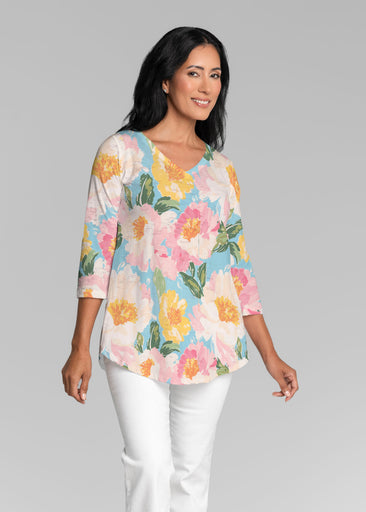 Rose Riot (26060) ~ V-neck Flowy Tunic