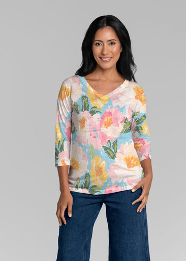 Rose Riot (26060) ~ Signature 3/4 Sleeve V-Neck Top