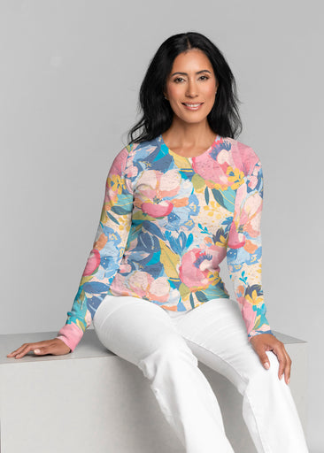 Petal Talk (26061) ~ Thermal Long Sleeve Crew Shirt