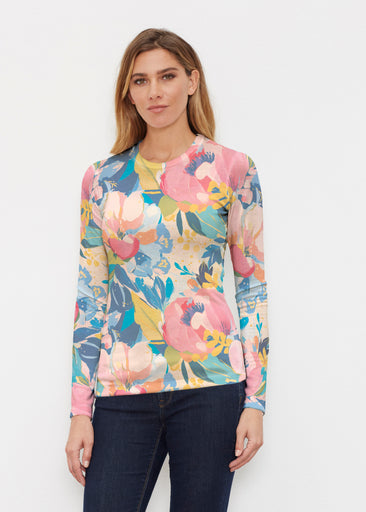 Petal Talk (26061) ~ Butterknit Long Sleeve Crew Top