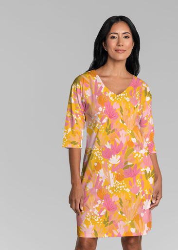 Build Me Up Buttercup (26062) ~ Lucy 3/4 Sleeve V-Neck Dress