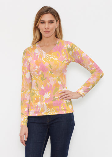 Build Me Up Buttercup (26062) ~ Butterknit Long Sleeve V-Neck Top