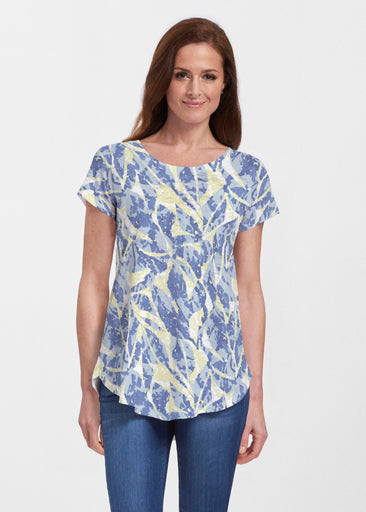Seagrass (26063) ~ Short Sleeve Scoop Neck Flowy Tunic