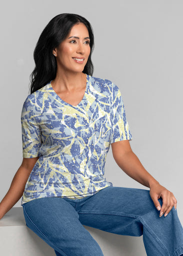 Seagrass (26063) ~ Signature Elbow Sleeve V-Neck Top