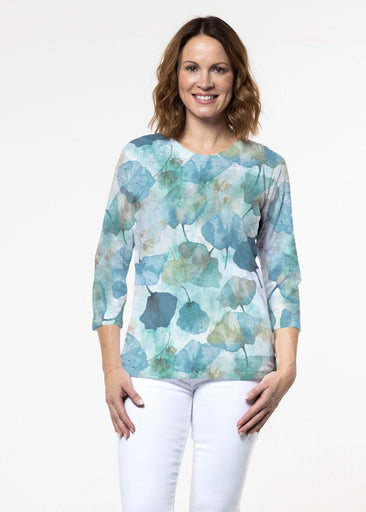 Shades of Blue (26064) ~ Signature 3/4 Sleeve Crew Neck Top
