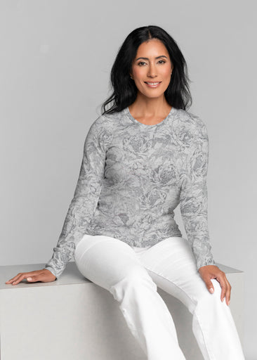 Vintage Botanical (26065) ~ Thermal Long Sleeve Crew Shirt