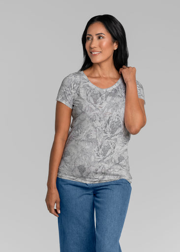 Vintage Botanical (26065) ~ Short Sleeve Scoop Shirt