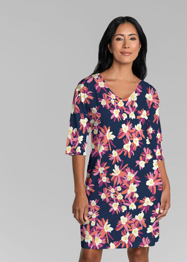 Lanai (26068) ~ Lucy 3/4 Sleeve V-Neck Dress