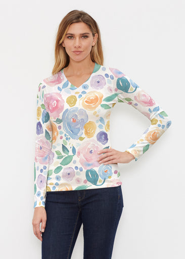 Orlando Bloom (26069) ~ Butterknit Long Sleeve V-Neck Top