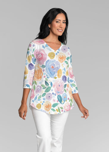 Orlando Bloom (26069) ~ V-neck Flowy Tunic