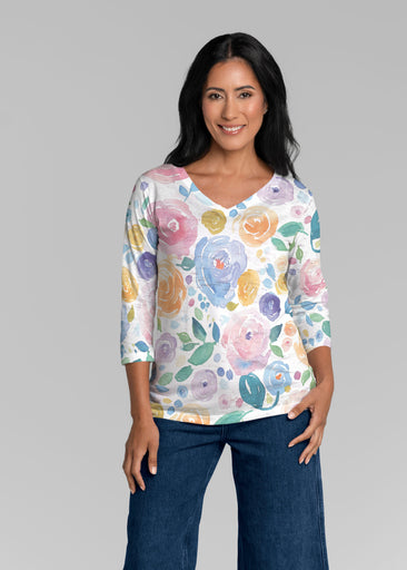 Orlando Bloom (26069) ~ Signature 3/4 Sleeve V-Neck Top