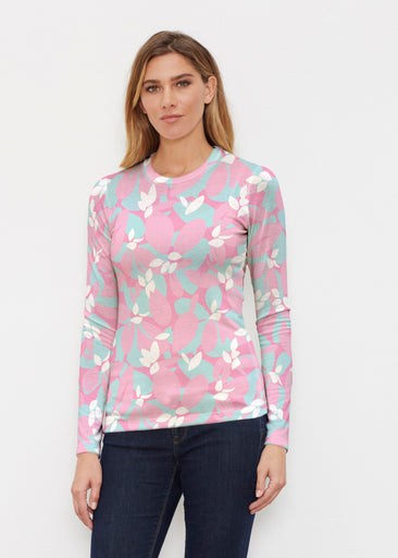 Boca Pink (26070) ~ Butterknit Long Sleeve Crew Top