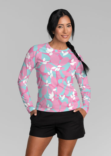 Boca Pink (26070) ~ Long Sleeve Rash Guard