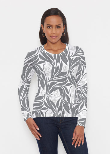 Art Nouveau Grey (26073) ~ Signature Long Sleeve Crew Shirt