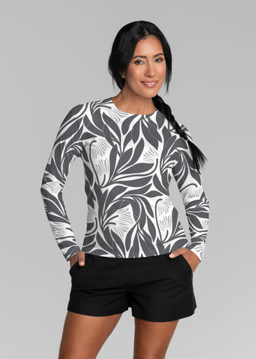 Art Nouveau Grey (26073) ~ Long Sleeve Rash Guard