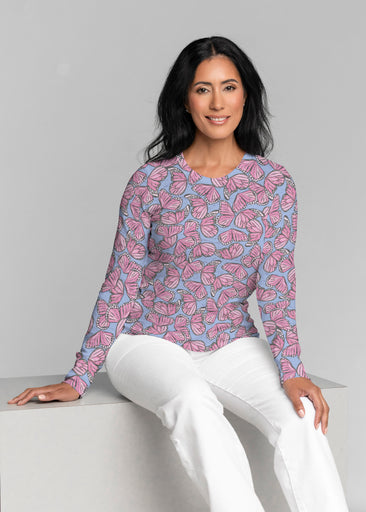 Butterflies (26075) ~ Thermal Long Sleeve Crew Shirt