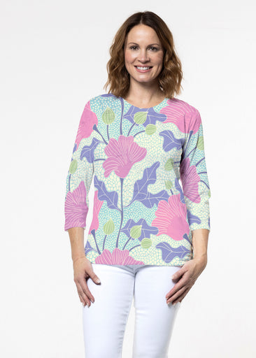 Mosaic Garden (26077) ~ Signature 3/4 Sleeve Crew Neck Top