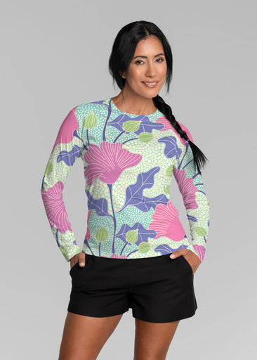 Mosaic Garden (26077) ~ Long Sleeve Rash Guard