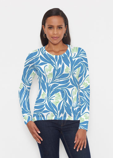Art Nouveau Blue (26078) ~ Signature Long Sleeve Crew Shirt