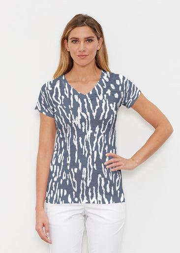 Deep Dive (26079) ~ Signature Cap Sleeve V-Neck Shirt